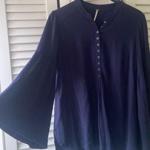 Free People Navy Top
